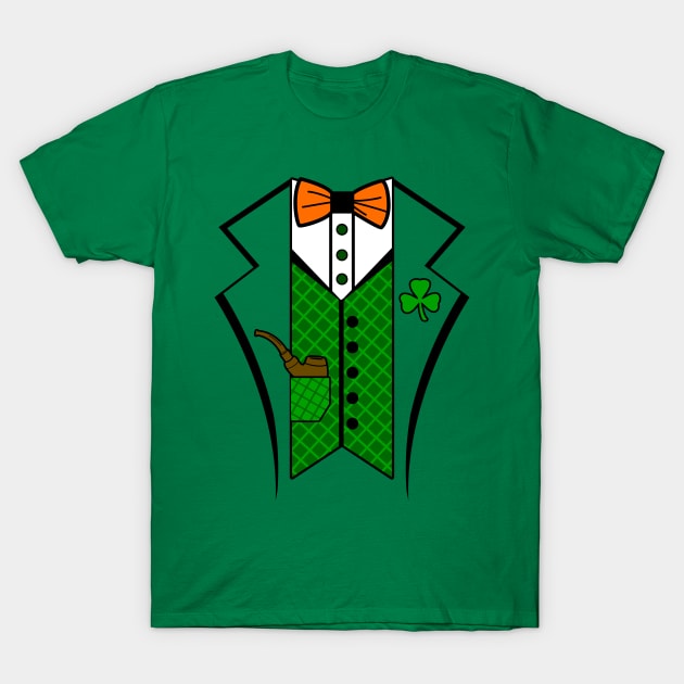 Leprechaun St Patrick's Day Pipe T-Shirt by RadStar
